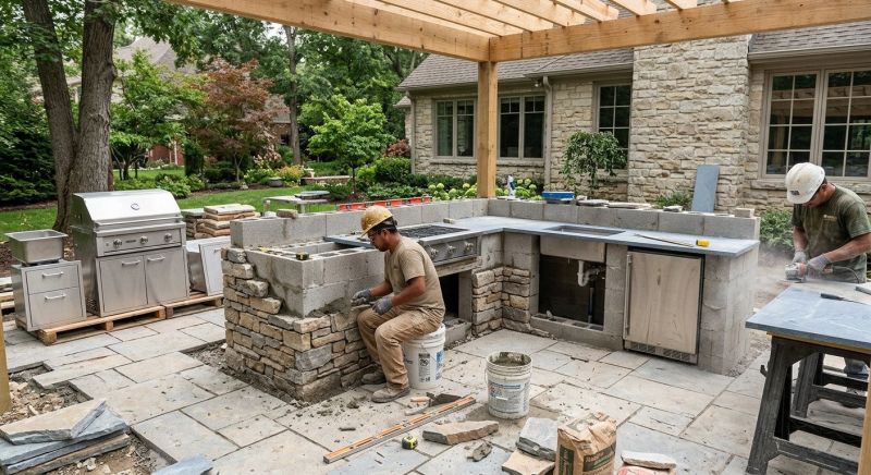 Outdoor Kitchen Construction in Cypress, TX